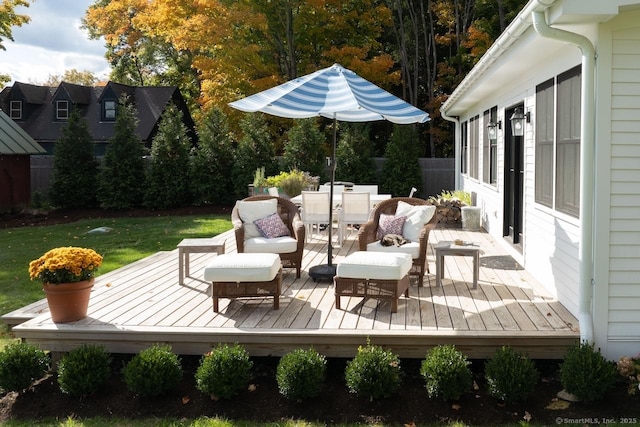 99 Sharon Mountain Rd, Sharon, CT 06069 - wooden deck with outdoor dining space and fence