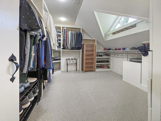 114 Ruscoe Rd, Wilton, CT 06897 - spacious closet featuring carpet floors and lofted ceiling