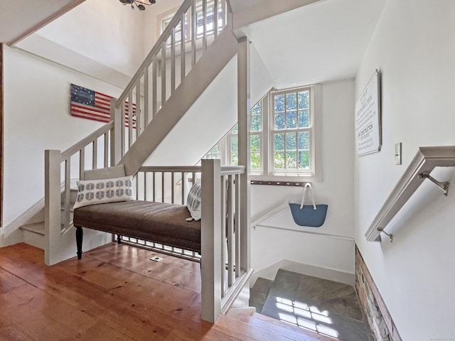 114 Ruscoe Rd, Wilton, CT 06897 - stairway with wood finished floors