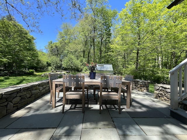 114 Ruscoe Rd, Wilton, CT 06897 - view of patio featuring outdoor dining area