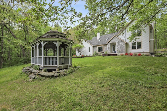 8 Grants Ln, New Milford, CT 06776 - view of green lawn featuring a gazebo