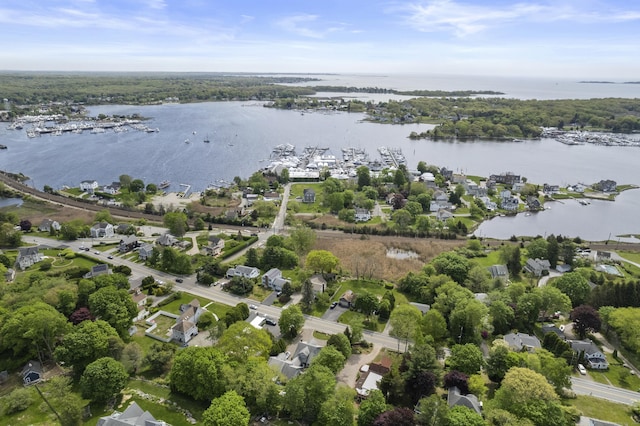 410 Noank Rd, Groton, CT 06355 - aerial view of property's location featuring a nearby body of water and a marina