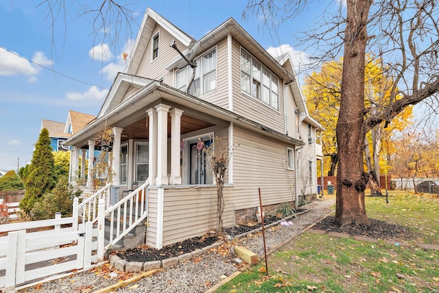 56 Gem Ave, Bridgeport, CT 06606 - view of front of property featuring covered porch