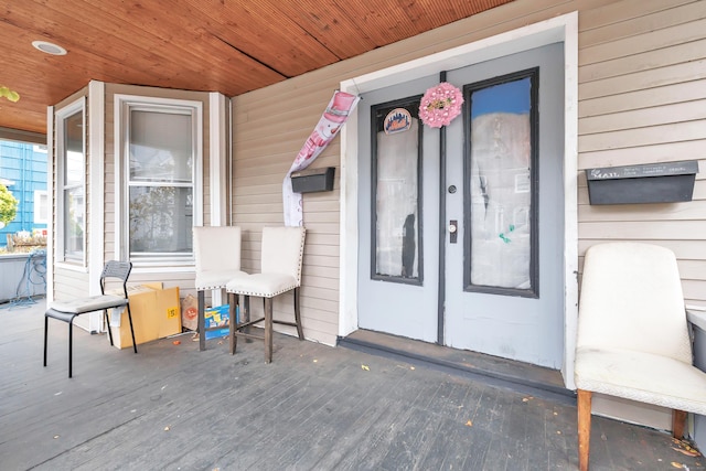 56 Gem Ave, Bridgeport, CT 06606 - view of exterior entry with a porch and french doors