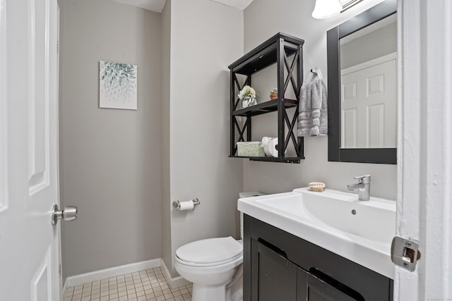 273 Derby Ave Unit 804, Derby, CT 06418 - half bath featuring toilet, vanity, baseboards, and tile patterned floors