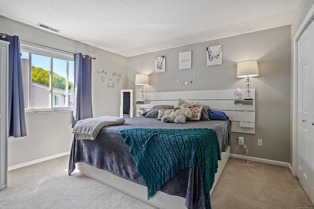 273 Derby Ave Unit 804, Derby, CT 06418 - carpeted bedroom with a textured ceiling, baseboards, and a closet