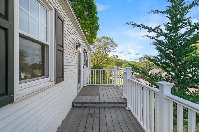 view of wooden deck
