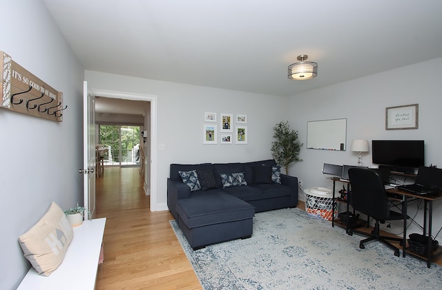 229 Long Hill Cross Rd, Shelton, CT 06484 - office area with light wood-type flooring and baseboards