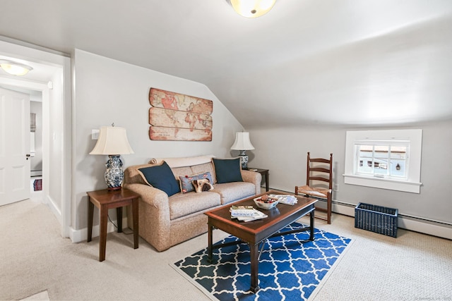 1191 Oenoke Rdg, New Canaan, CT 06840 - living area featuring carpet floors, lofted ceiling, and baseboards