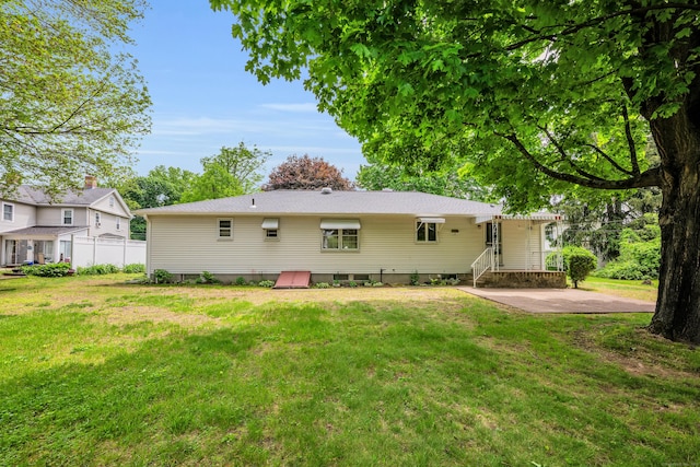 rear view of property with a patio