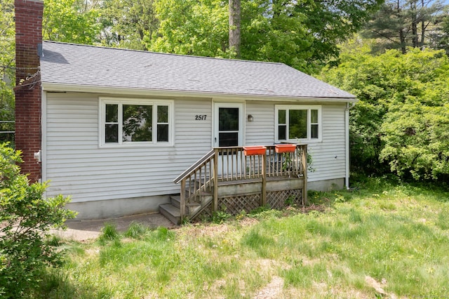 2517 Main St, Coventry, CT 06238 - view of front of home with a chimney and a shingled roof