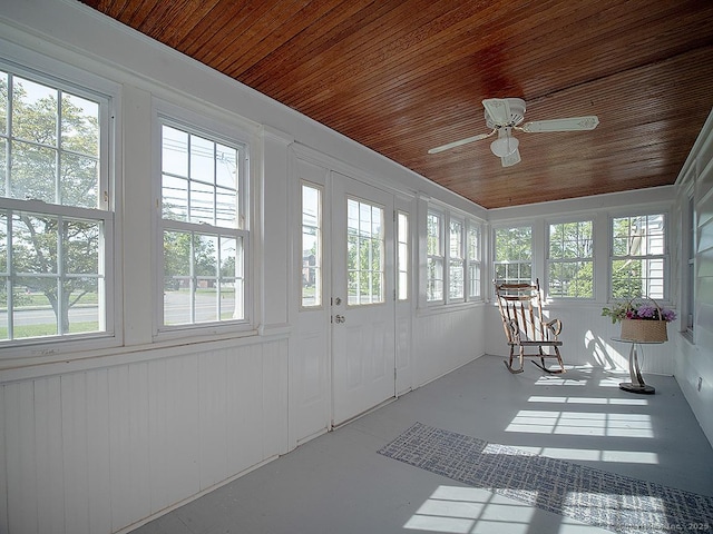 283 Quinnipiac Ave, North Haven, CT 06473 - sunroom featuring wood ceiling, healthy amount of natural light, and finished concrete flooring