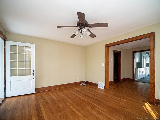 283 Quinnipiac Ave, North Haven, CT 06473 - spare room featuring wood finished floors, baseboards, and ceiling fan