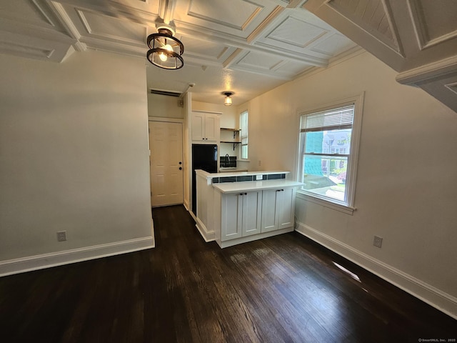 36 Bellevue Ave, Bristol, CT 06010 - kitchen featuring white cabinets, dark wood-style floors, baseboards, a sink, and open shelves