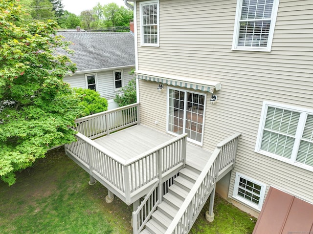94 E Ridge Rd, Middletown, CT 06457 - wooden terrace with stairs
