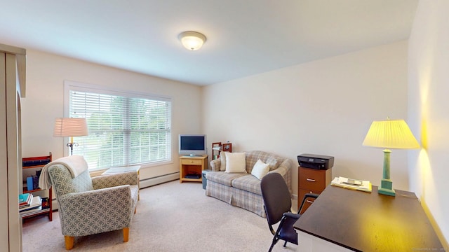 94 E Ridge Rd, Middletown, CT 06457 - carpeted office featuring a baseboard radiator