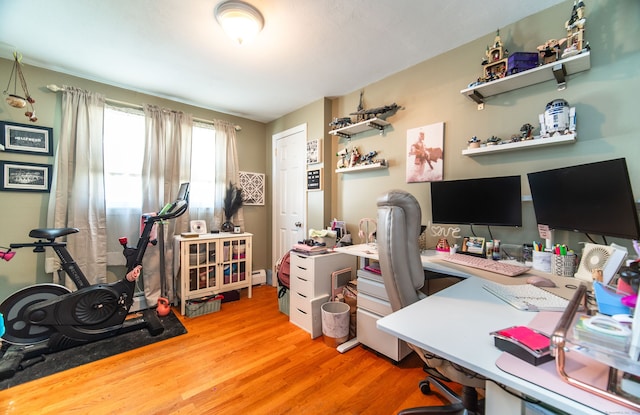 51 Palmetto Trl, East Haven, CT 06512 - office with wood finished floors and a baseboard radiator