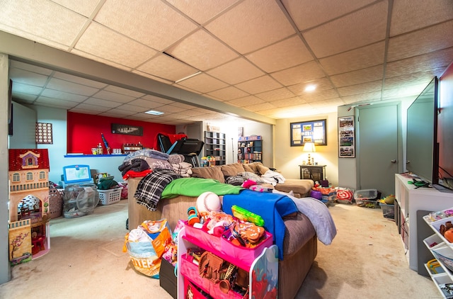 51 Palmetto Trl, East Haven, CT 06512 - living area featuring carpet flooring and a paneled ceiling