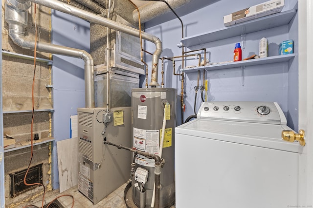 81 Montague Cir E, Hartford, CT 06118 - laundry area with washer / dryer and water heater
