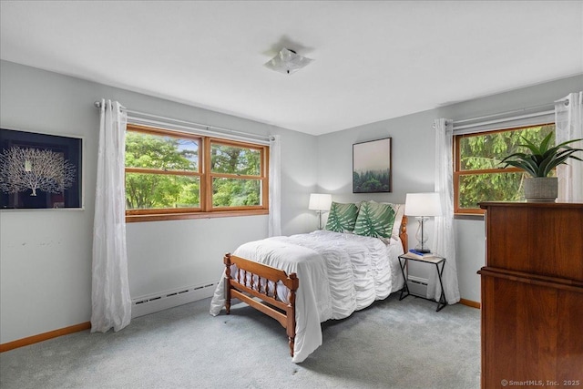 120 Peters Ln, Stratford, CT 06614 - bedroom featuring a baseboard heating unit, carpet, and baseboards