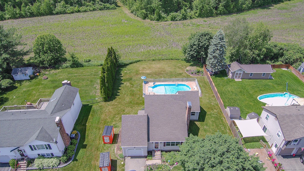 58 Spruceland Rd, Enfield, CT 06082 - aerial view of a pool