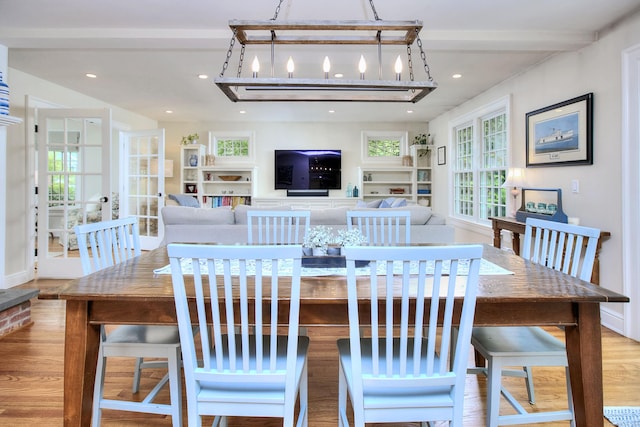 127 College Park Dr, Fairfield, CT 06824 - dining space featuring recessed lighting, baseboards, and light wood-style flooring