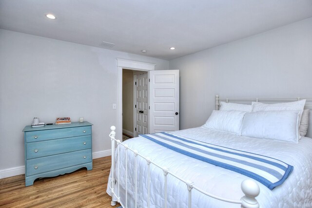 127 College Park Dr, Fairfield, CT 06824 - bedroom featuring light wood finished floors, baseboards, and recessed lighting