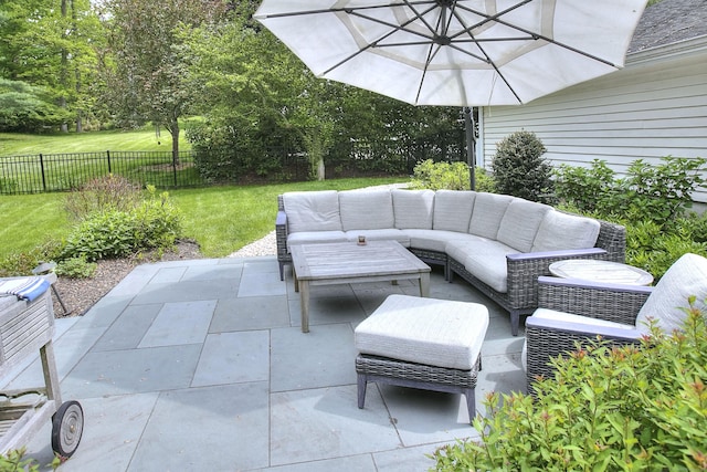 127 College Park Dr, Fairfield, CT 06824 - view of patio / terrace featuring an outdoor living space