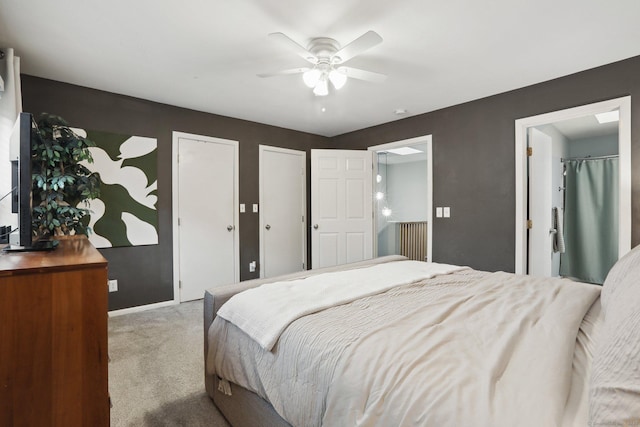 36 Overlook Dr Unit 36, Monroe, CT 06468 - bedroom featuring carpet floors, baseboards, and a ceiling fan