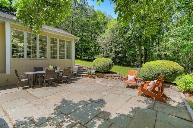 26 Heritage Ln, Weston, CT 06883 - view of patio with outdoor dining area