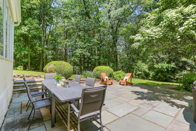 26 Heritage Ln, Weston, CT 06883 - view of patio / terrace featuring outdoor dining space