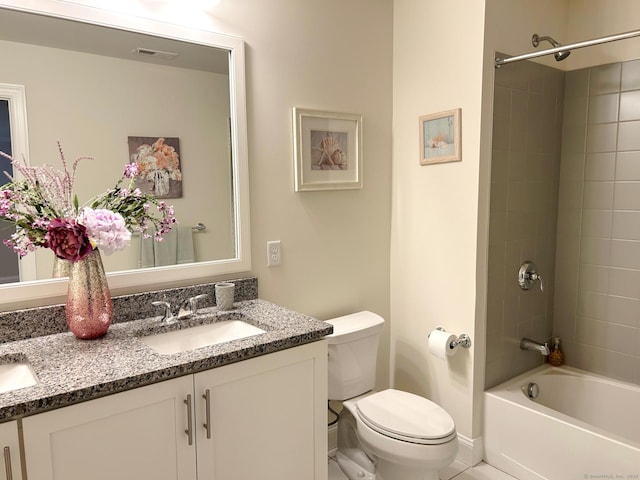 17 Highridge Rd Unit 17, Middlebury, CT 06762 - full bath with double vanity, toilet, and shower / bath combination