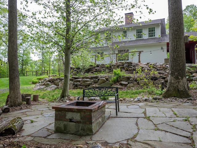 332 Good Hill Rd, Woodbury, CT 06798 - view of patio / terrace featuring an outdoor fire pit