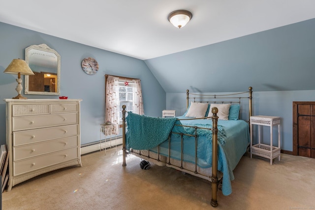 19 Edgewood St, Cromwell, CT 06416 - carpeted bedroom with a baseboard heating unit and lofted ceiling