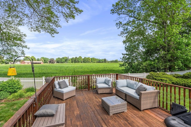 19 Edgewood St, Cromwell, CT 06416 - wooden deck featuring an outdoor living space