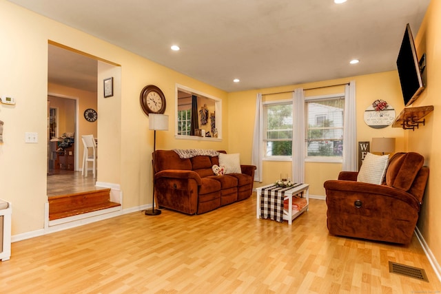 40 Woodland Ave, North Haven, CT 06473 - living area with light wood-type flooring and recessed lighting