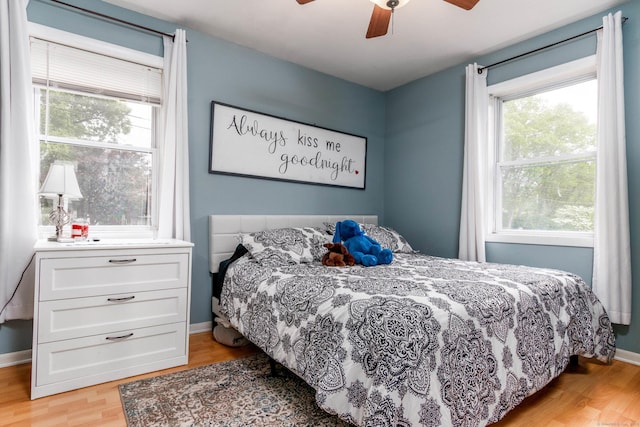 40 Woodland Ave, North Haven, CT 06473 - bedroom featuring light wood-type flooring and a ceiling fan