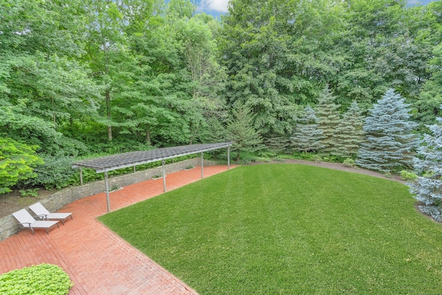 130 Haviland Rd, Ridgefield, CT 06877 - view of green lawn with a wooden deck