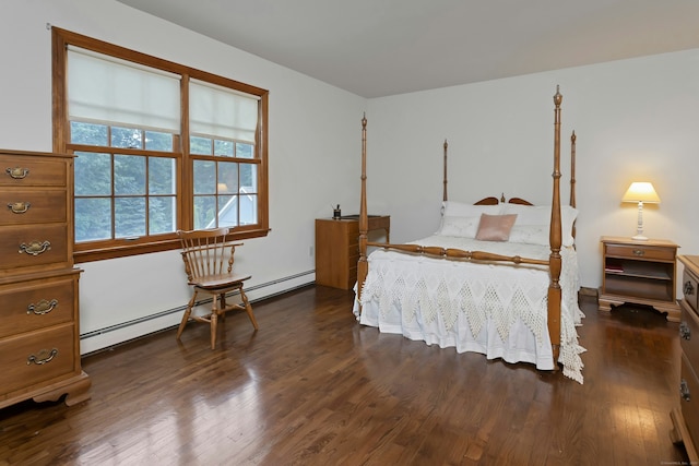 130 Haviland Rd, Ridgefield, CT 06877 - bedroom featuring baseboard heating and dark wood-style floors
