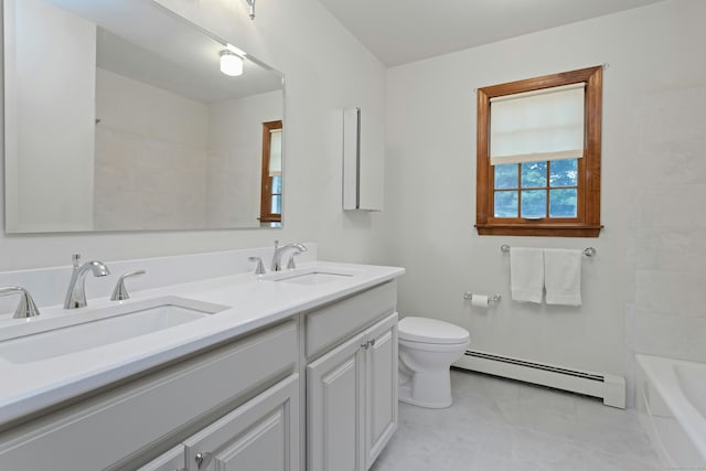 130 Haviland Rd, Ridgefield, CT 06877 - full bathroom with baseboard heating and double vanity