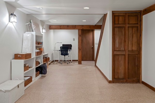 130 Haviland Rd, Ridgefield, CT 06877 - home office featuring baseboards and recessed lighting