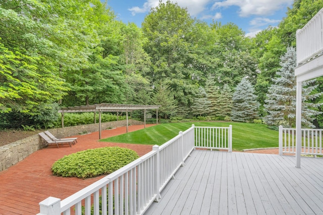 130 Haviland Rd, Ridgefield, CT 06877 - wooden deck featuring a yard