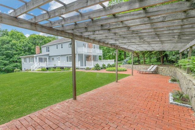 130 Haviland Rd, Ridgefield, CT 06877 - view of patio featuring a pergola