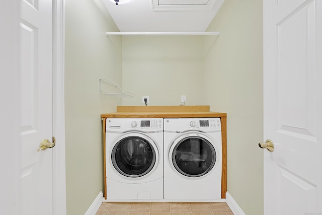 12 Everwood Dr, New Milford, CT 06776 - laundry area featuring separate washer and dryer, light tile patterned floors, and baseboards