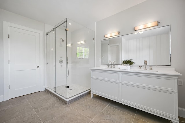 171 Compo Rd S, Westport, CT 06880 - bathroom with a shower stall and double vanity