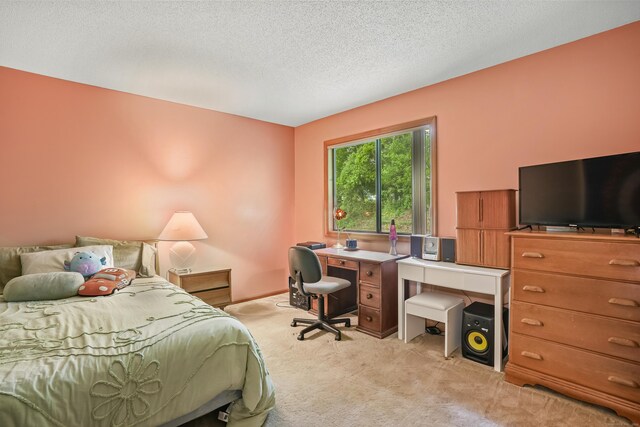 223 Sterling Rd, Trumbull, CT 06611 - bedroom with light colored carpet and a textured ceiling