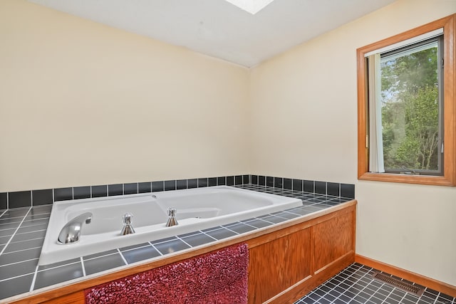 223 Sterling Rd, Trumbull, CT 06611 - bathroom with a bath, tile patterned floors, and baseboards