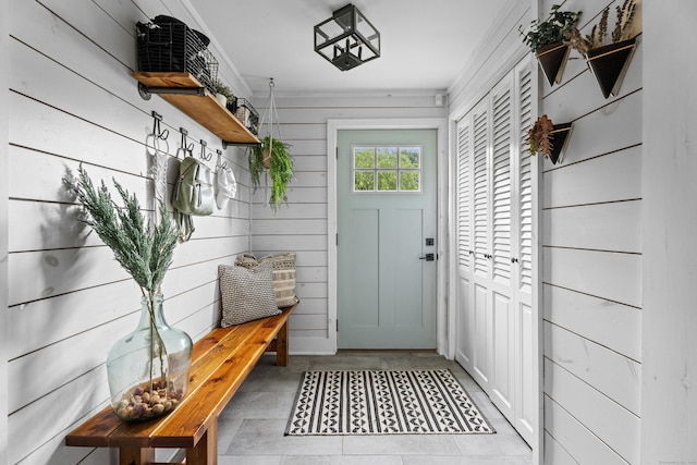 124 Killian Ave, Trumbull, CT 06611 - mudroom featuring wood walls