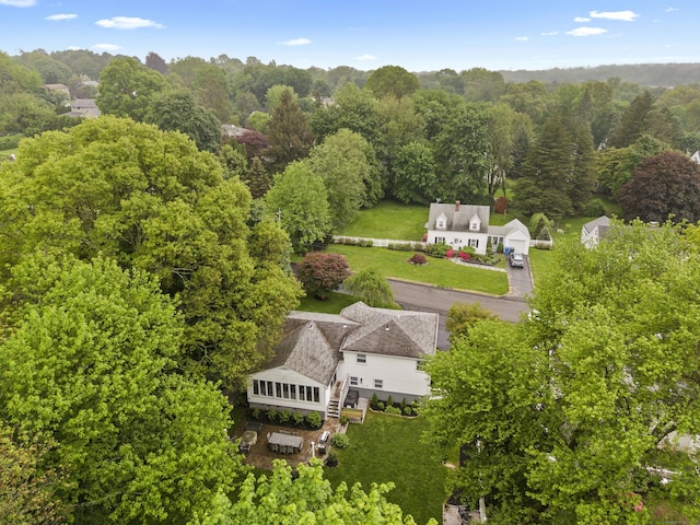 124 Killian Ave, Trumbull, CT 06611 - aerial view of property and surrounding area featuring a heavily wooded area