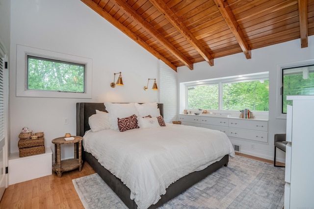 31 Westcliff Dr, West Hartford, CT 06117 - bedroom with wooden ceiling and light wood-style floors